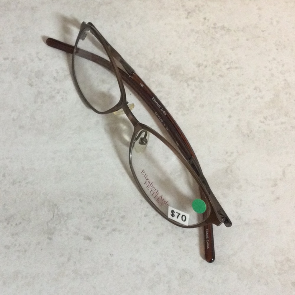 NWT Elizabeth Arden Petite copper metal eyeglasses new old stock